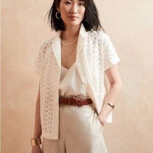 Banana Republic Eyelet Relaxed Shirt